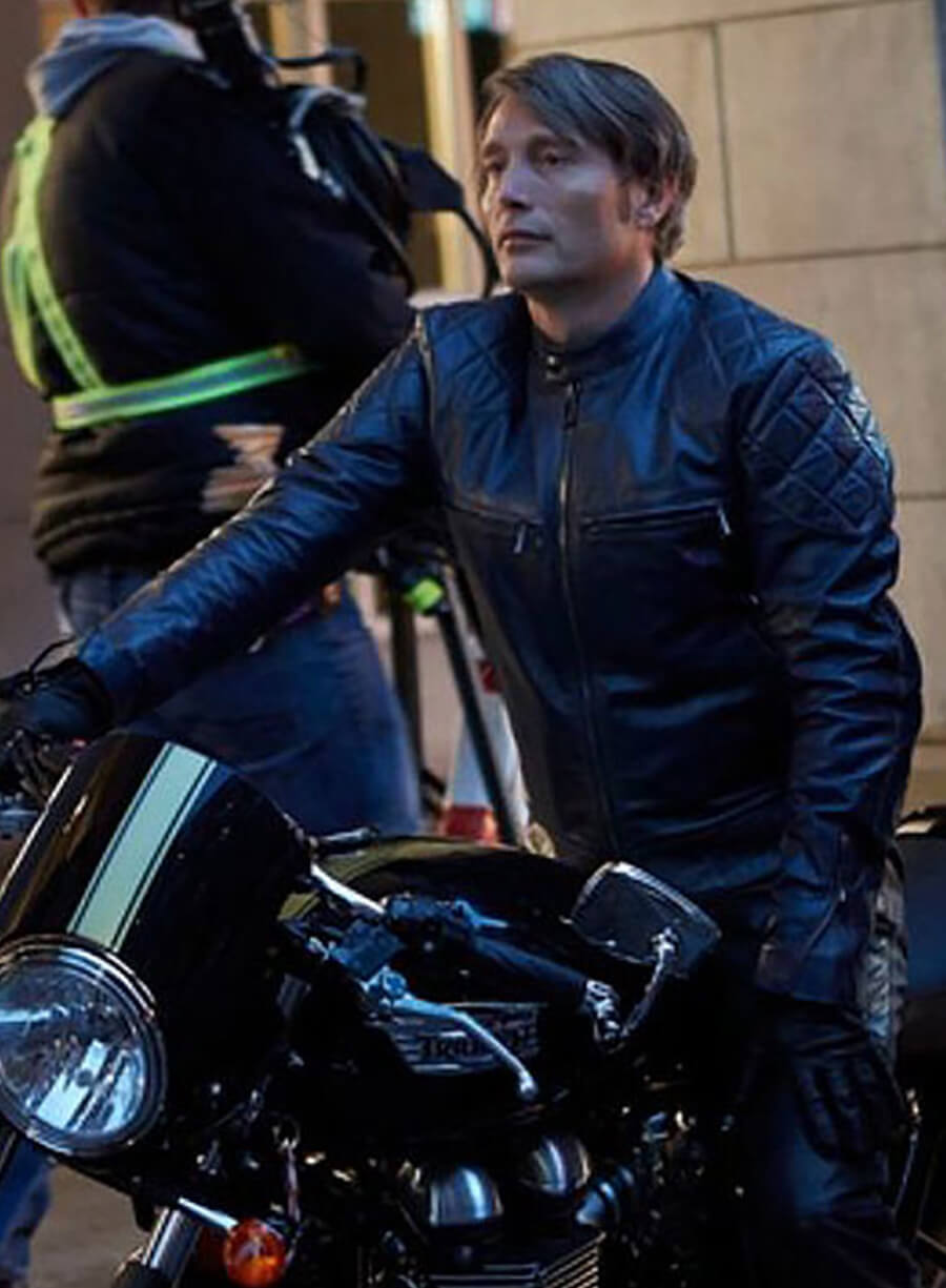 Mads Mikkelsen Hannibal Season 3 Black Leather Jacket
