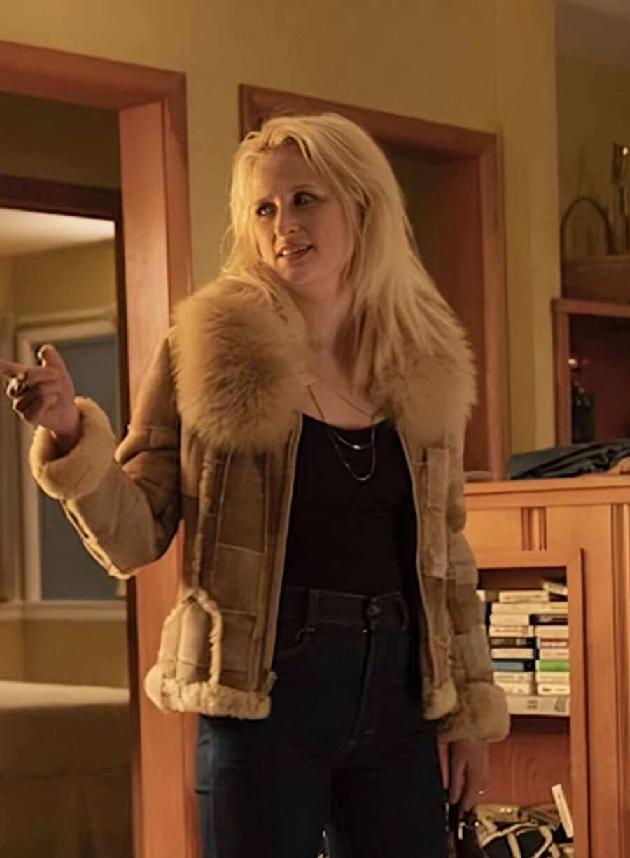 Mamie Gummer True Detective Suede Leather Jacket