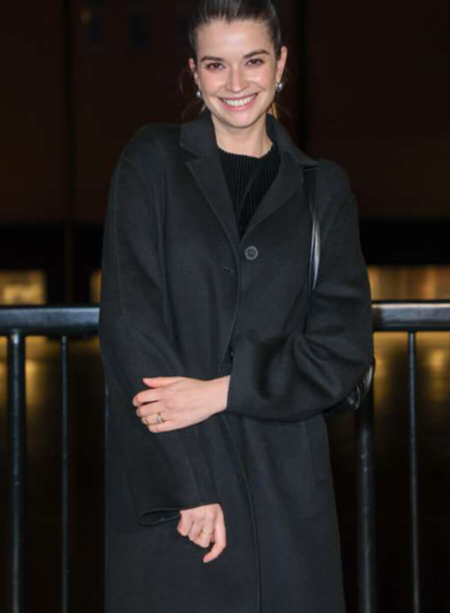 Margaret Clunie Emilia Pérez 2024 Premiere Black Wool Coat