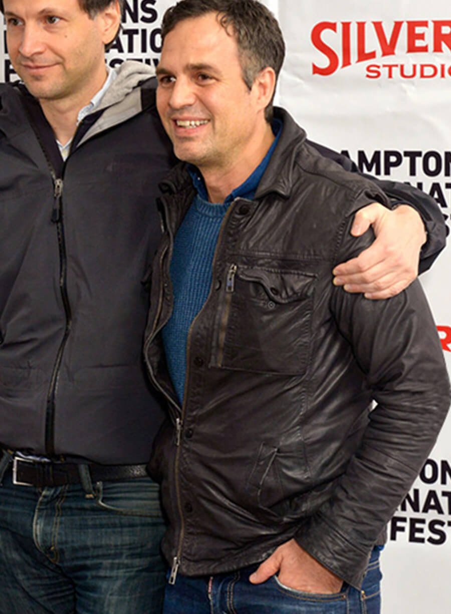 Mark Ruffalo Black Leather Jacket