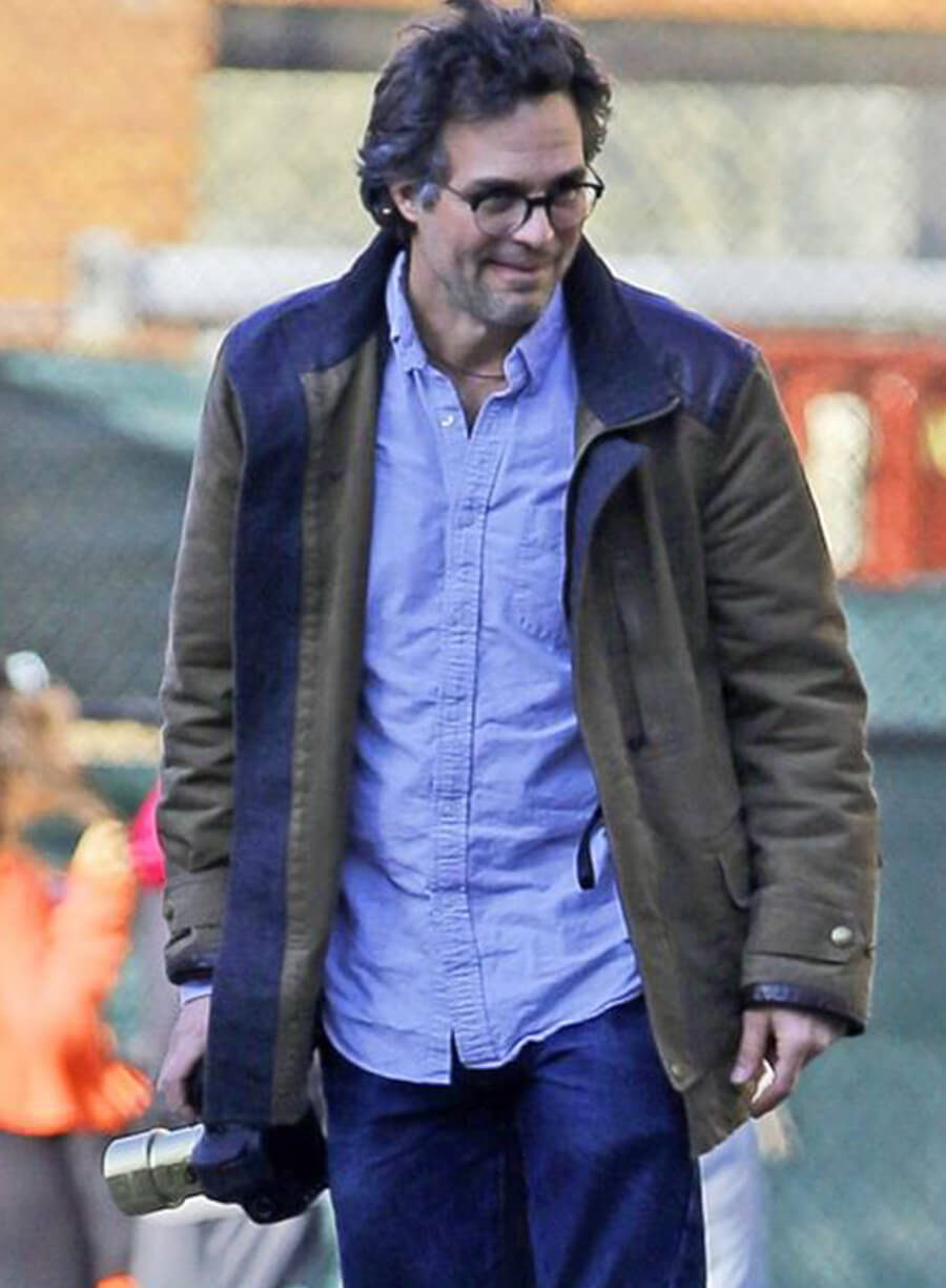 Mark Ruffalo Green Suede Leather Jacket