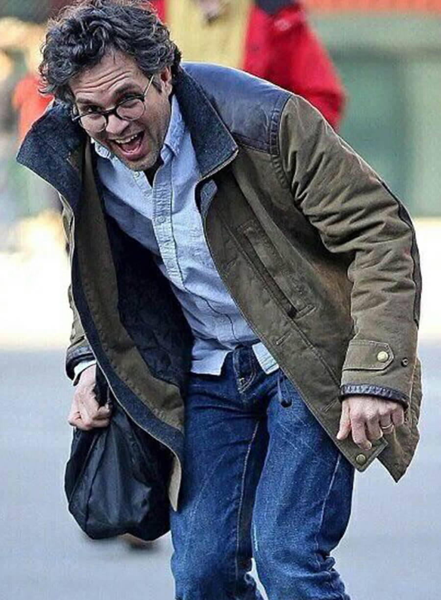 Mark Ruffalo Green Suede Leather Jacket