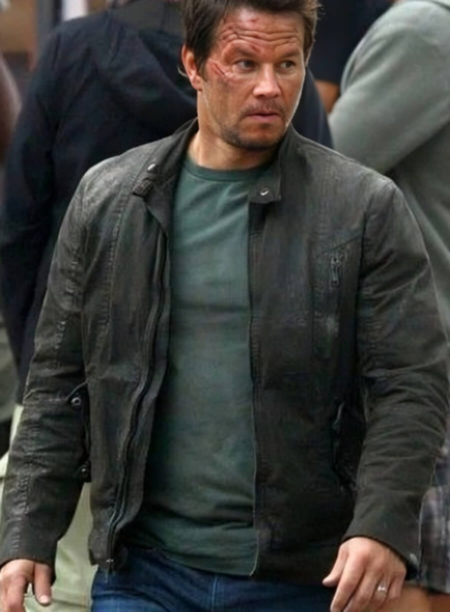 Mark Wahlberg Transformers Black Leather Jacket