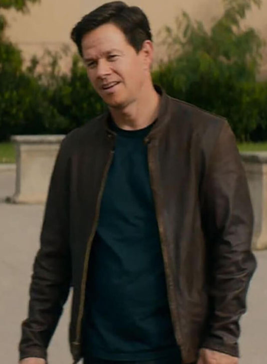 Mark Wahlberg Uncharted Brown Leather Jacket