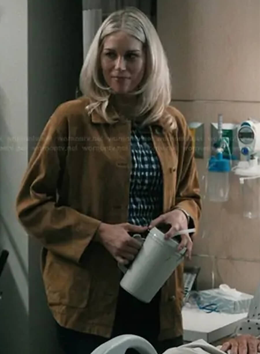Marshals S01 Ellyn Jameson Brown Leather Jacket