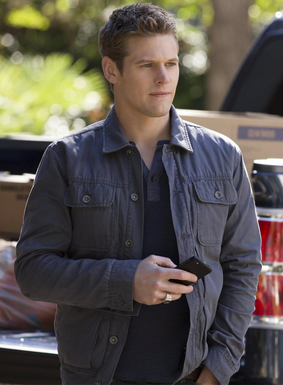 Matt Donovan The Vampire Diaries S05 Grey Jacket