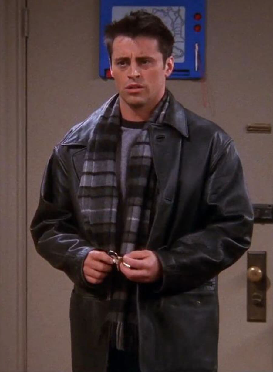 Matt LeBlanc Friends Black Leather Coat