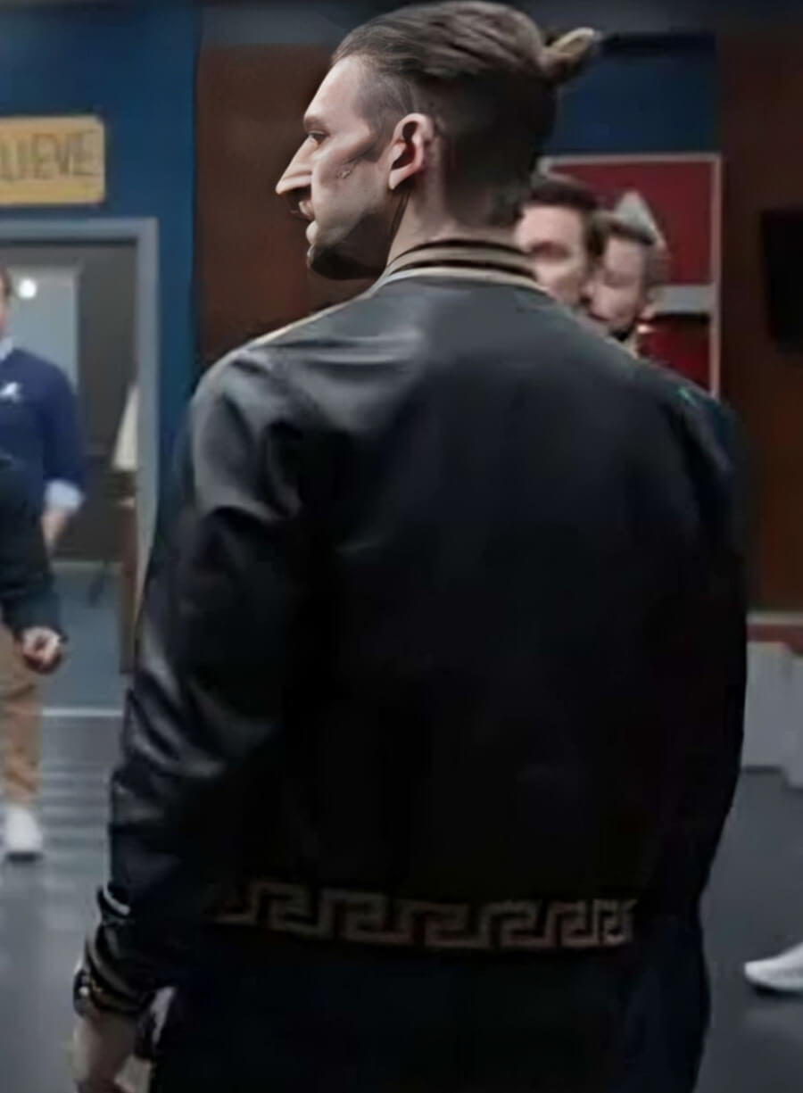 Maximilian Osinski Ted Lasso S03 Bomber Leather Jacket