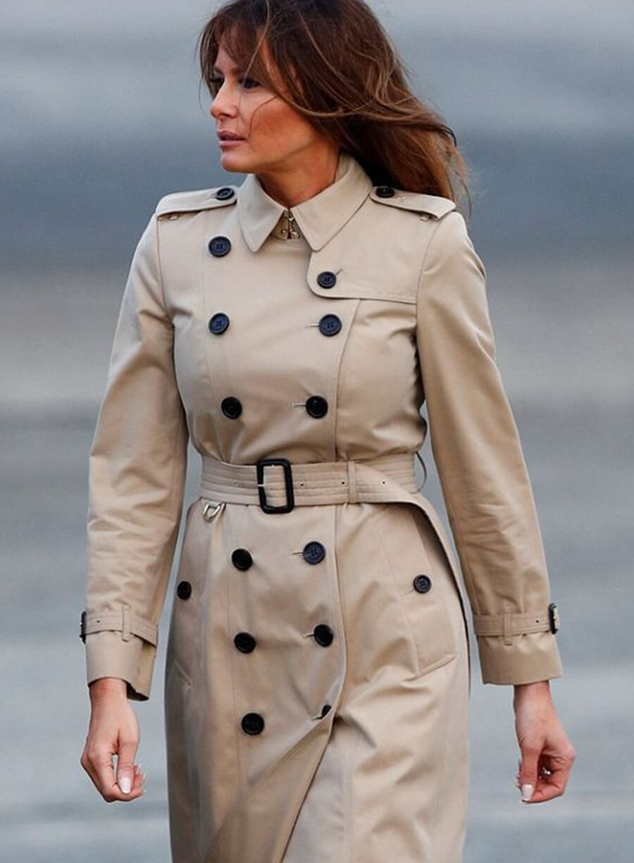 Melania Trump Beige Trench Coat