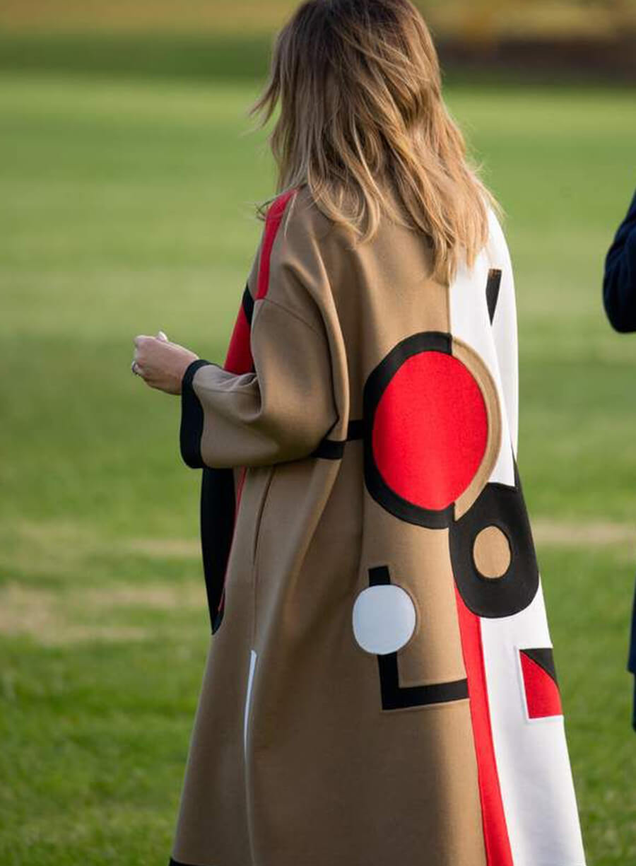 Melania Trump Thanksgiving Ceremony Wool Coat