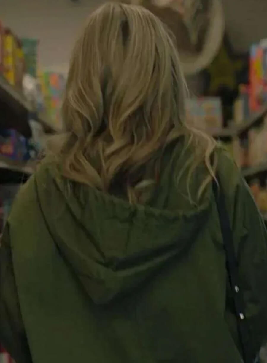 Melissa Reed Happy Face 2025 Green Hooded Coat