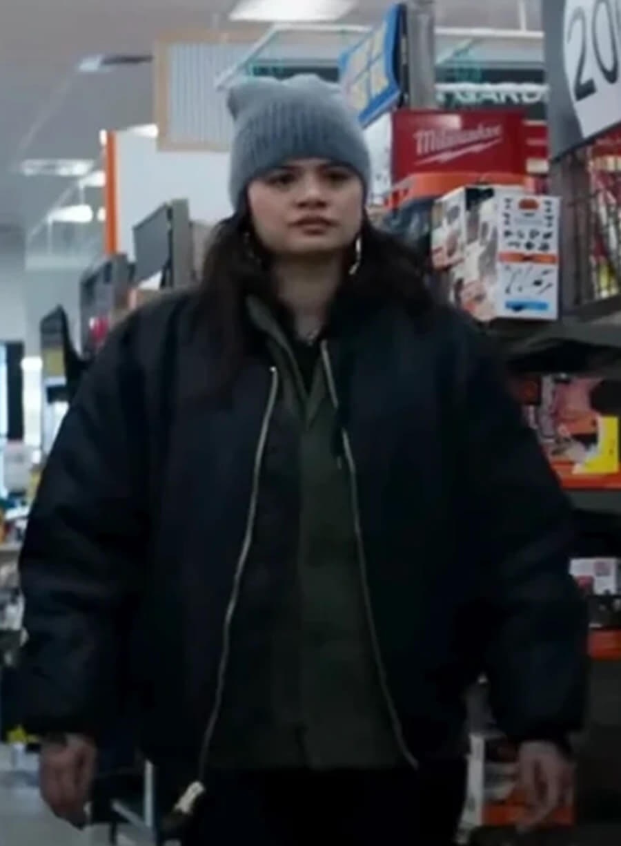 Melonie Diaz Cold Wallet 2024 Black Bomber Jacket