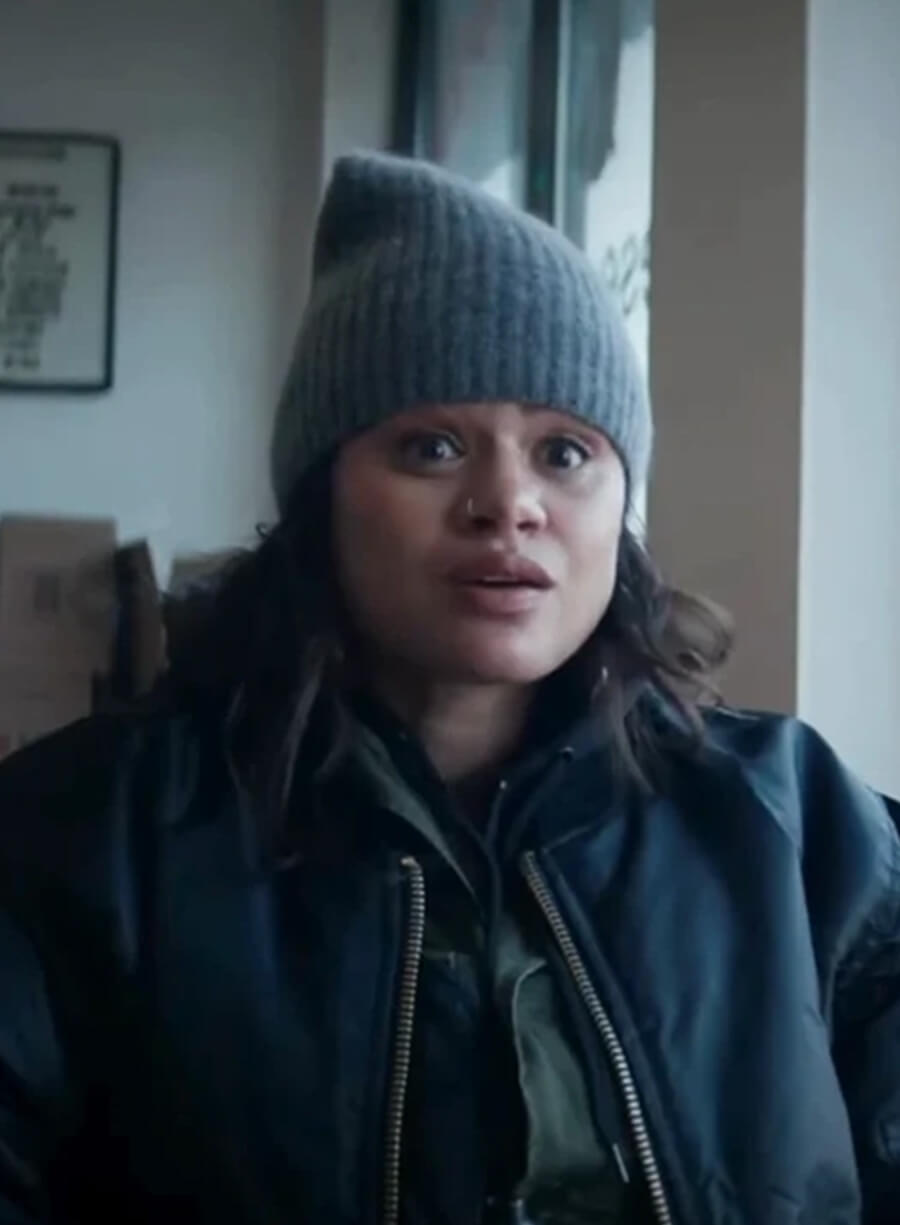 Melonie Diaz Cold Wallet 2024 Black Bomber Jacket