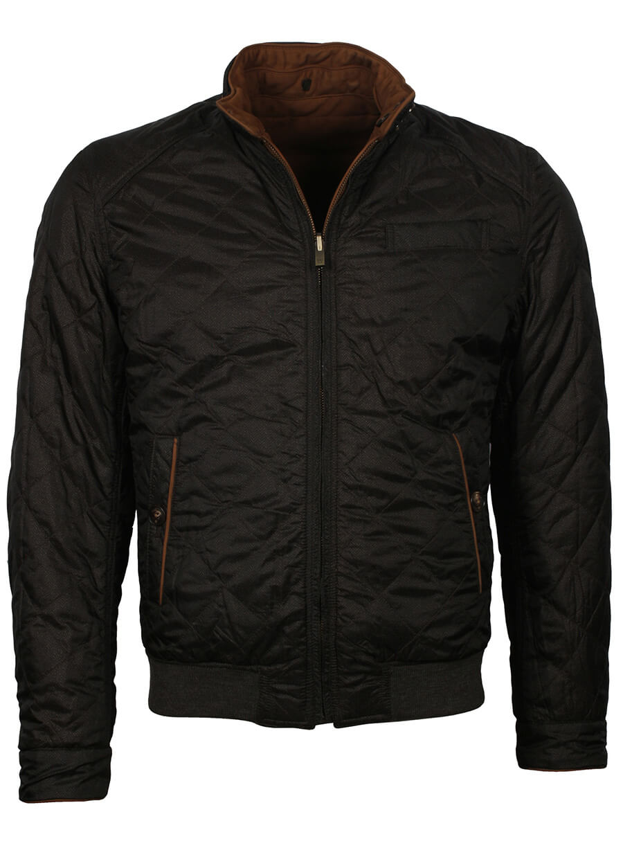 Men's Black Quilted Jacket