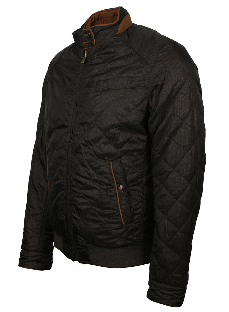 Men's Black Quilted Jacket
