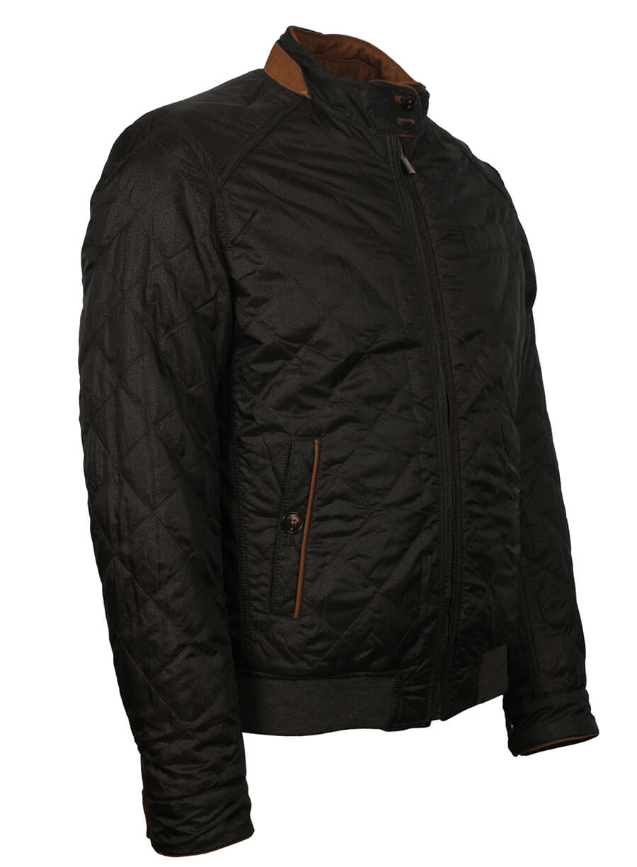 Men's Black Quilted Jacket