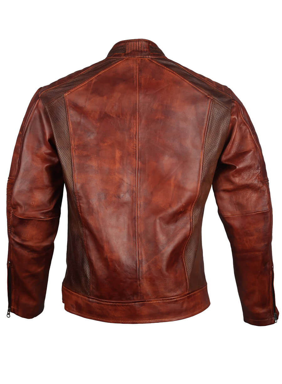 Mens Cafe Racer Vintage Retro Biker Jacket
