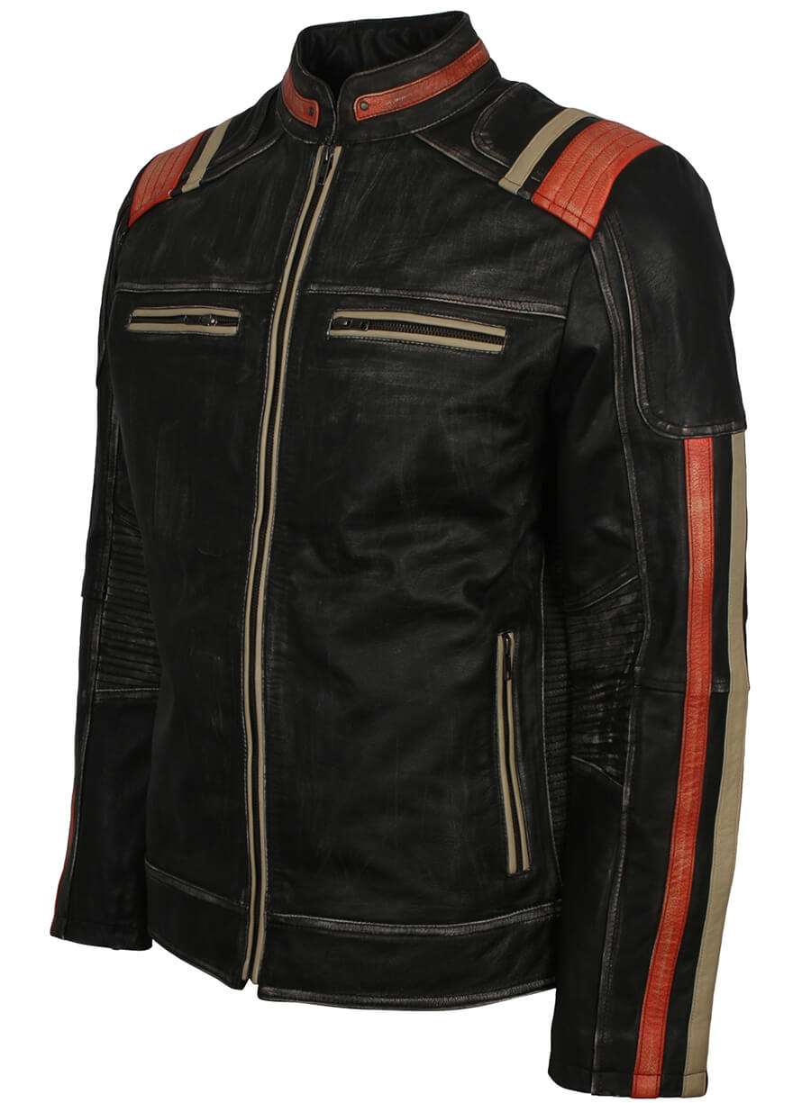 Men's Retro Distressed Leather Jacket