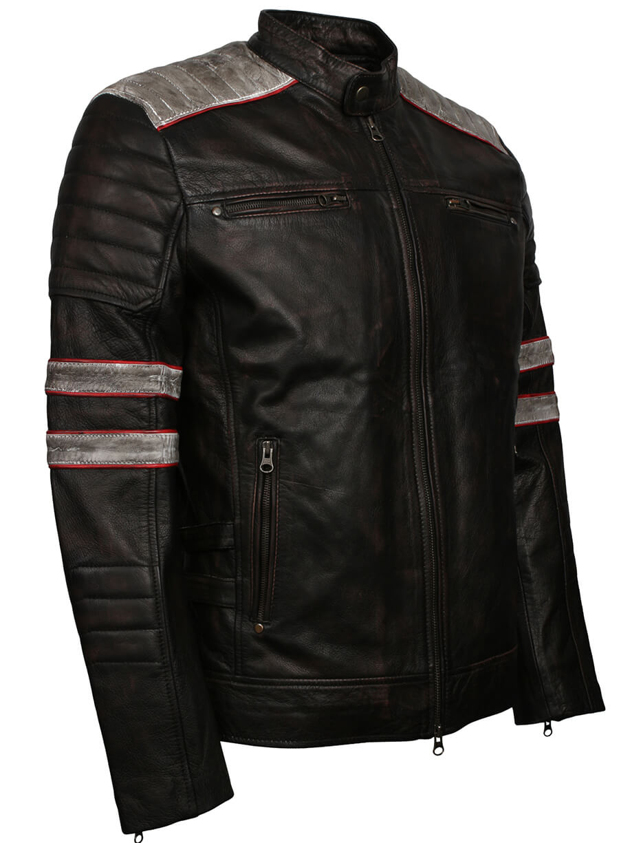 Men's Retro Vintage Biker Leather Jacket