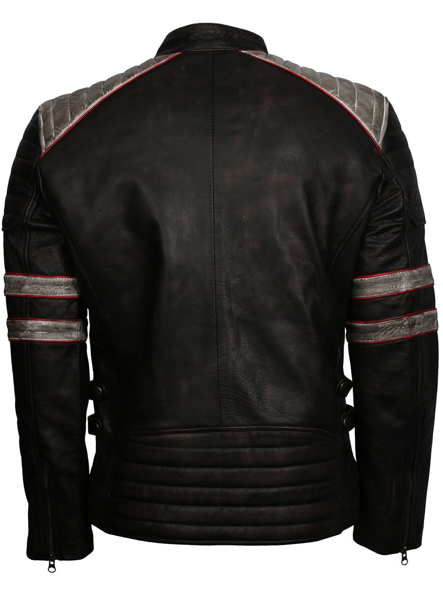 Men's Retro Vintage Biker Leather Jacket