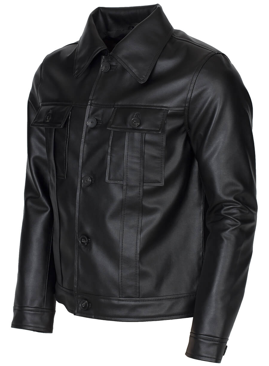 Men's Vintage Black Leather Jacket