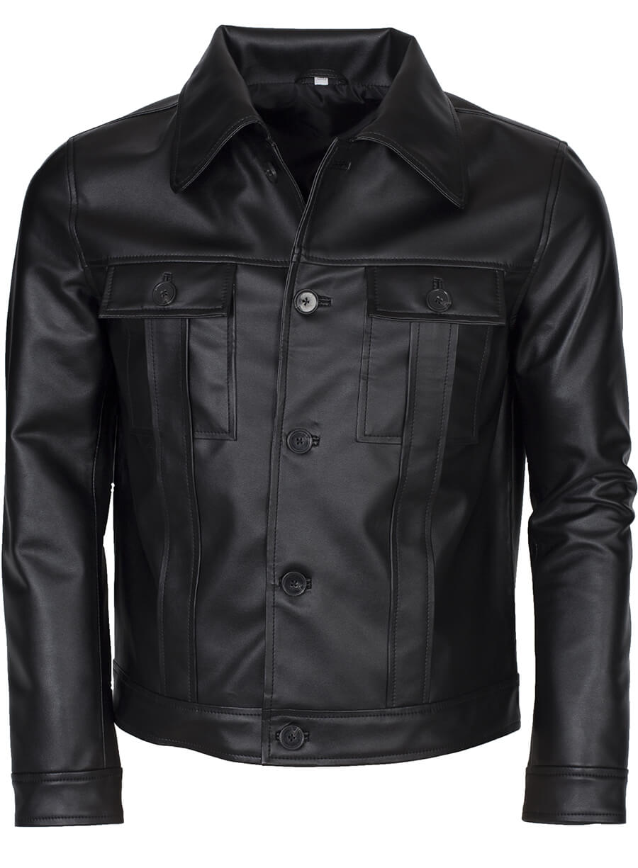 Men's Vintage Black Leather Jacket