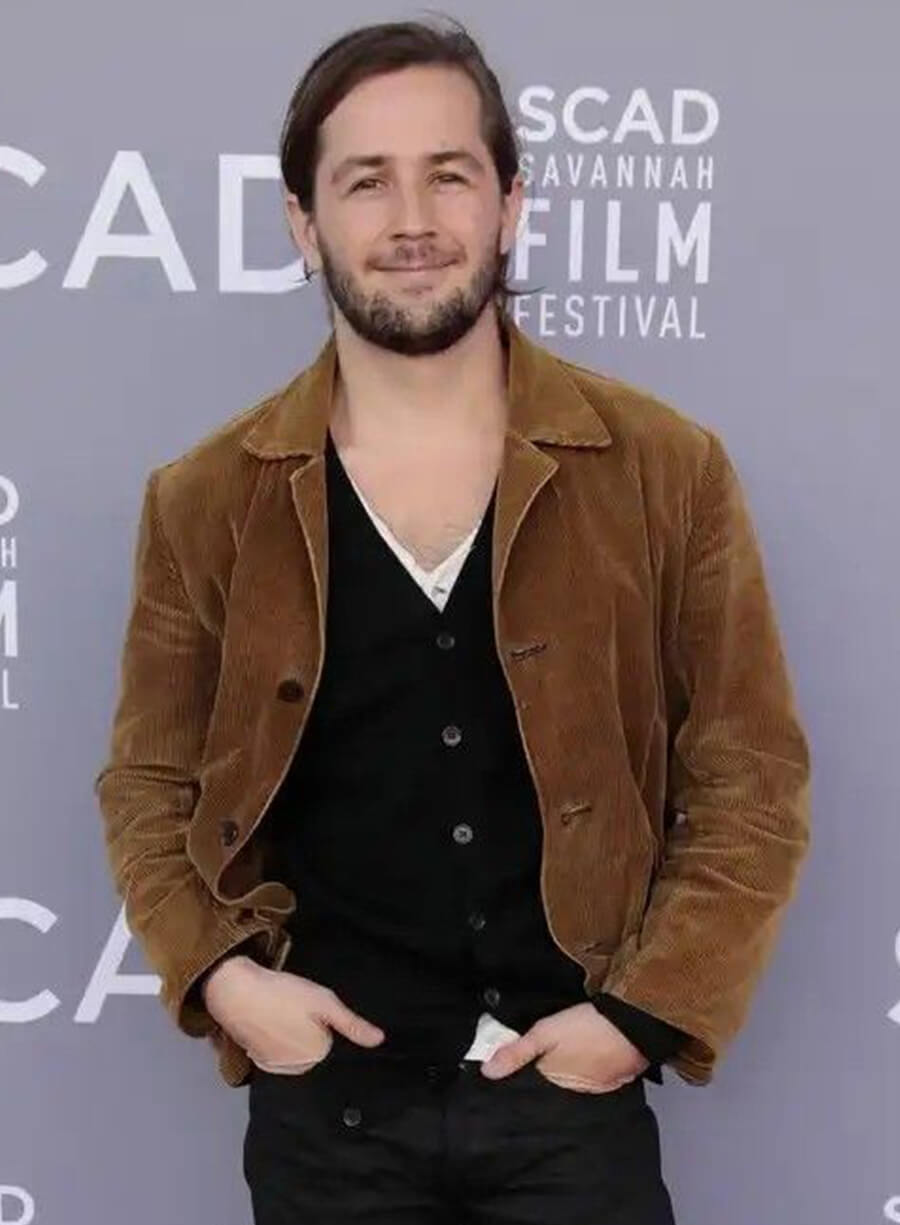 Michael Angarano Brown Corduroy Jacket