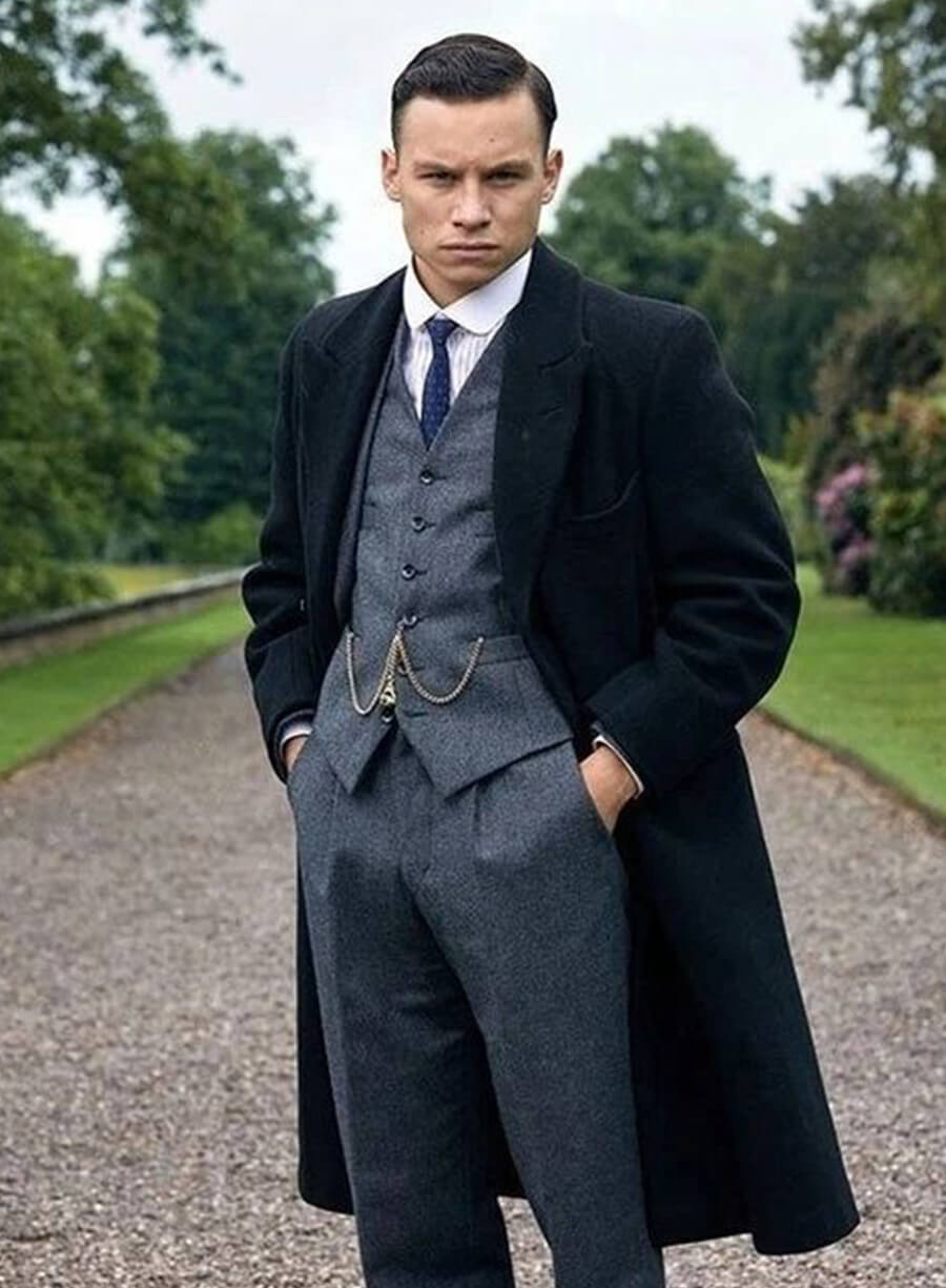 Michael Gray Peaky Blinders Black Wool Long Coat