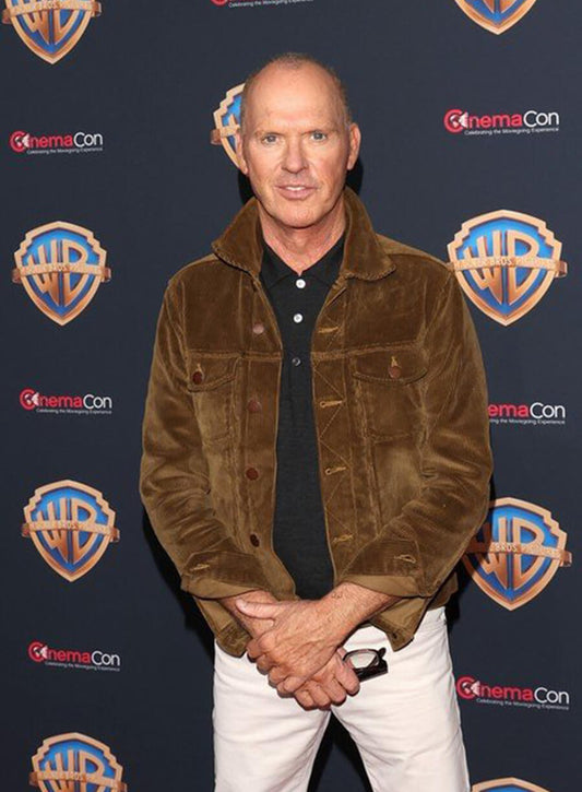 Michael Keaton Beetlejuice Beetlejuice 2024 Brown Jacket