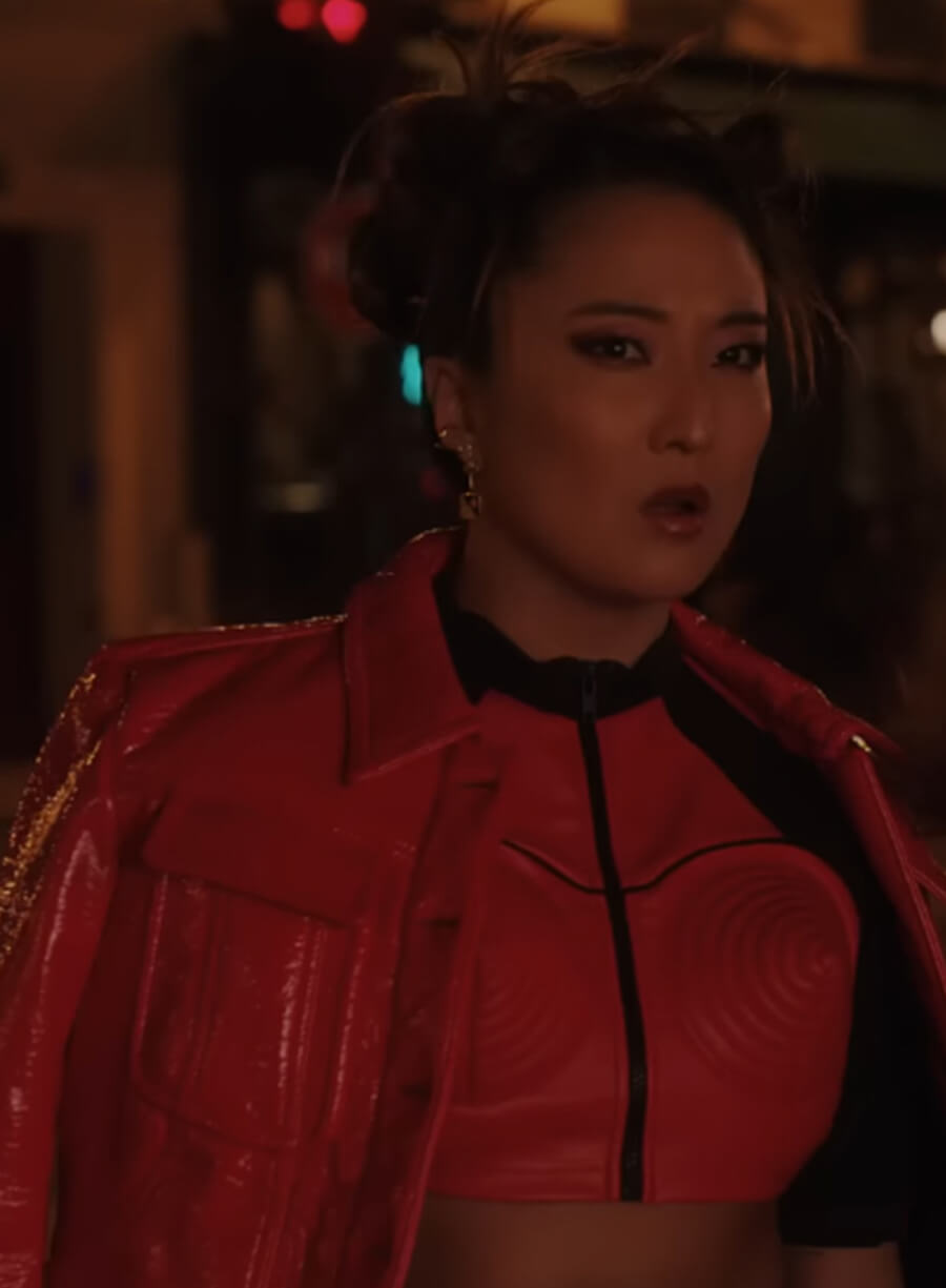 Mindy Chen Emily in Paris S04 Red Leather Jacket