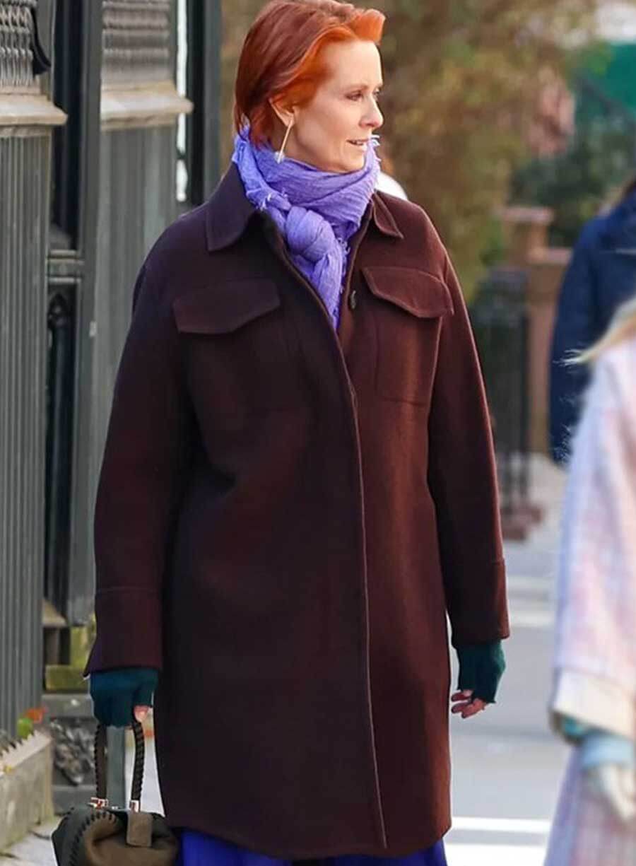 Miranda Hobbes And Just Like That S02 Brown Coat