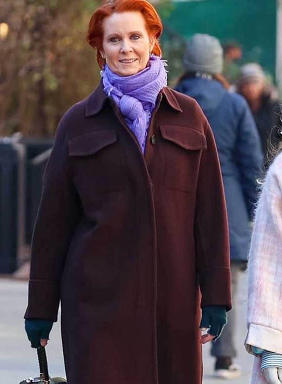 Miranda Hobbes And Just Like That S02 Brown Coat