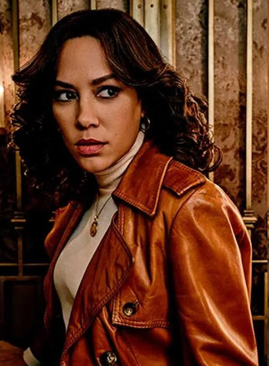 Mishel Prada KD The Continental Brown Leather Coat