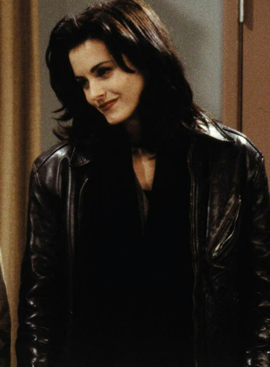 Monica Geller Friends Brown Leather Jacket