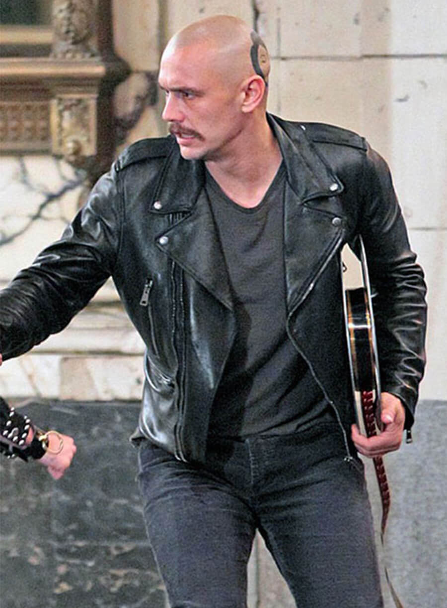 Montgomery Clift Zeroville Black Leather Jacket