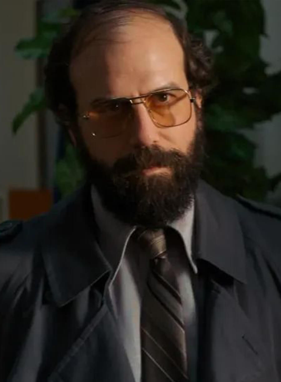 Murray Bauman Stranger Things Black Cotton Coat