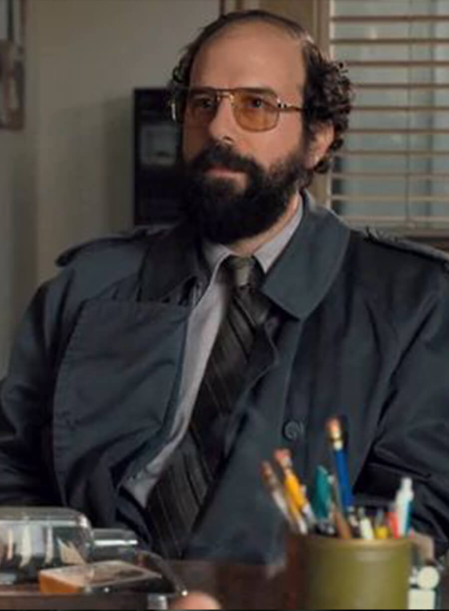 Murray Bauman Stranger Things Black Cotton Coat