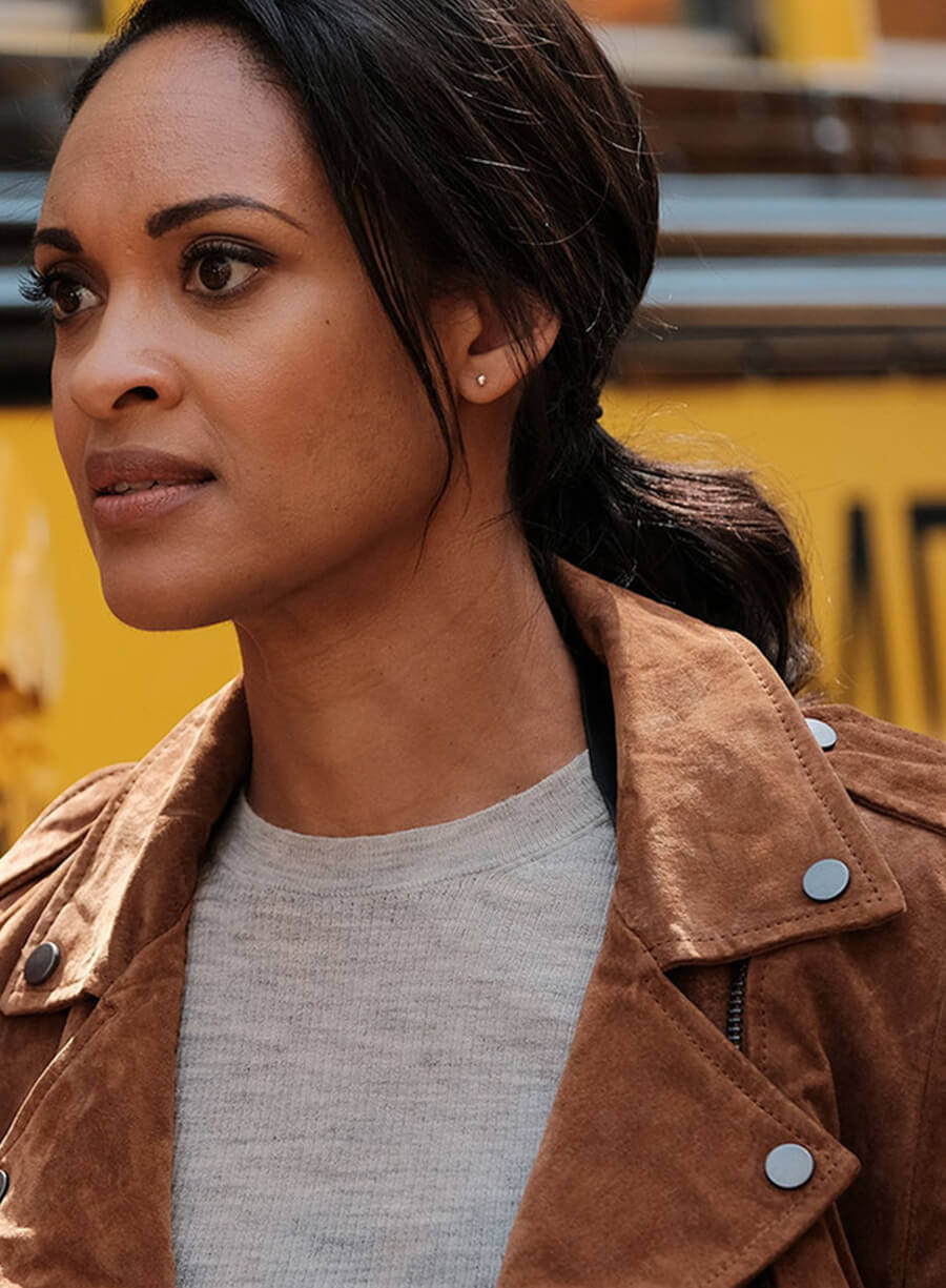 Nadine Memphis Shooter Tv Series Brown Leather Jacket