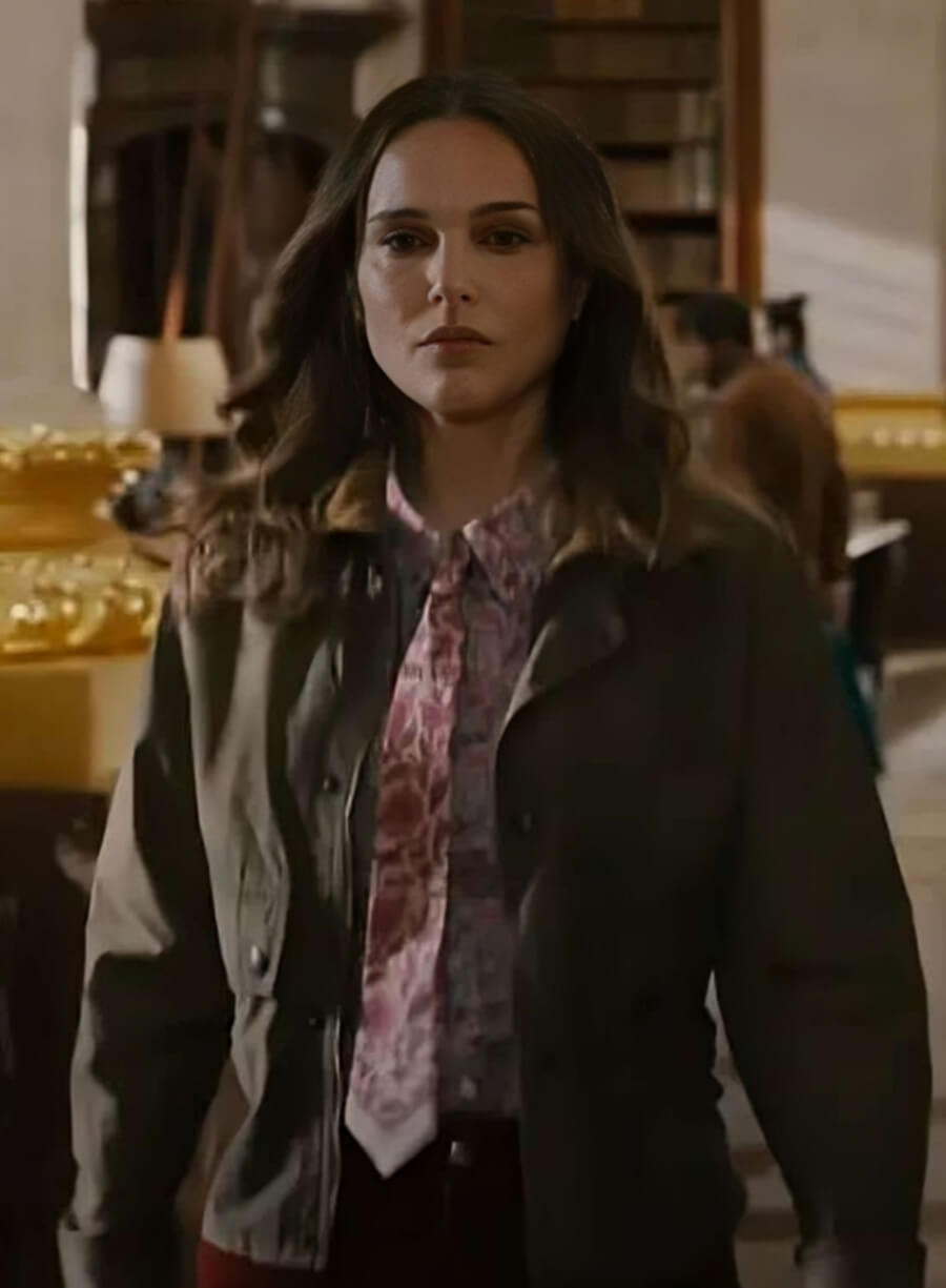 Natalie Portman Fountain of Youth 2025 Green Jacket – LeatherJacketMerchant