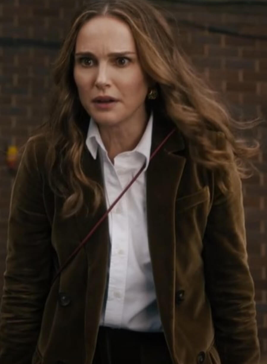 Natalie Portman Fountain Of Youth 2025 Velvet Brown Blazer