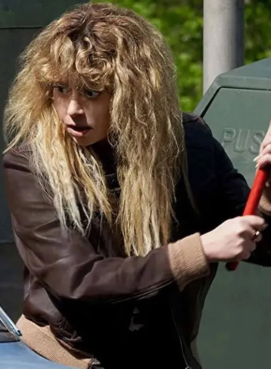 Natasha Lyonne Poker Face Brown Leather Jacket
