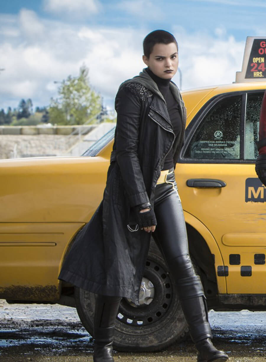 Negasonic Teenage Deadpool Black Leather Coat