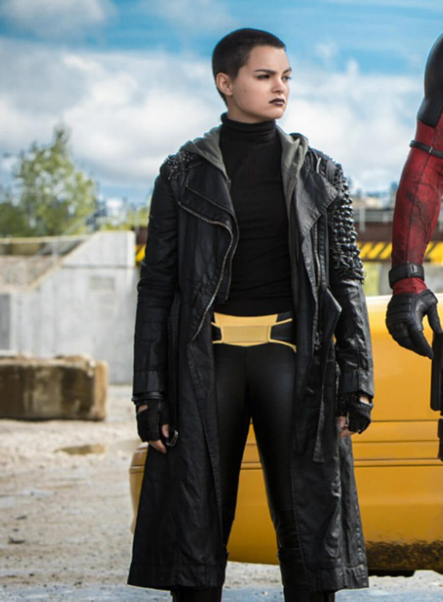 Negasonic Teenage Deadpool Black Leather Coat