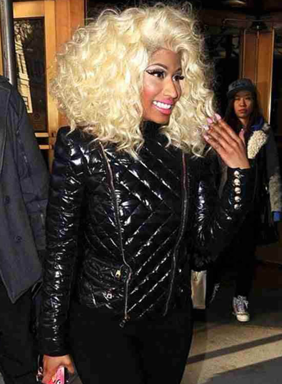 Nicki Minaj Black Leather Jacket