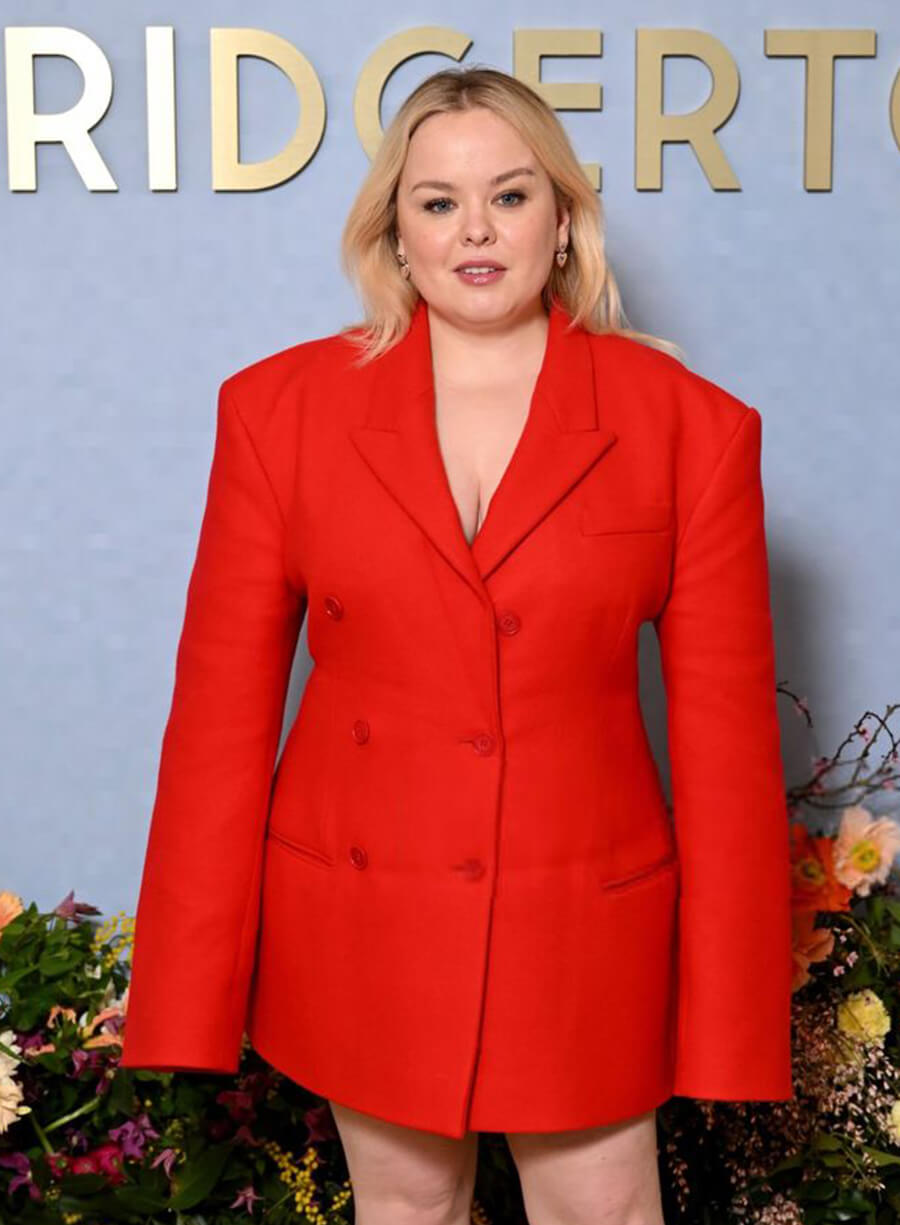 Nicola Coughlan Bridgerton Red Blazer