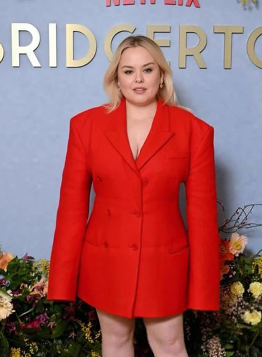 Nicola Coughlan Bridgerton Red Blazer