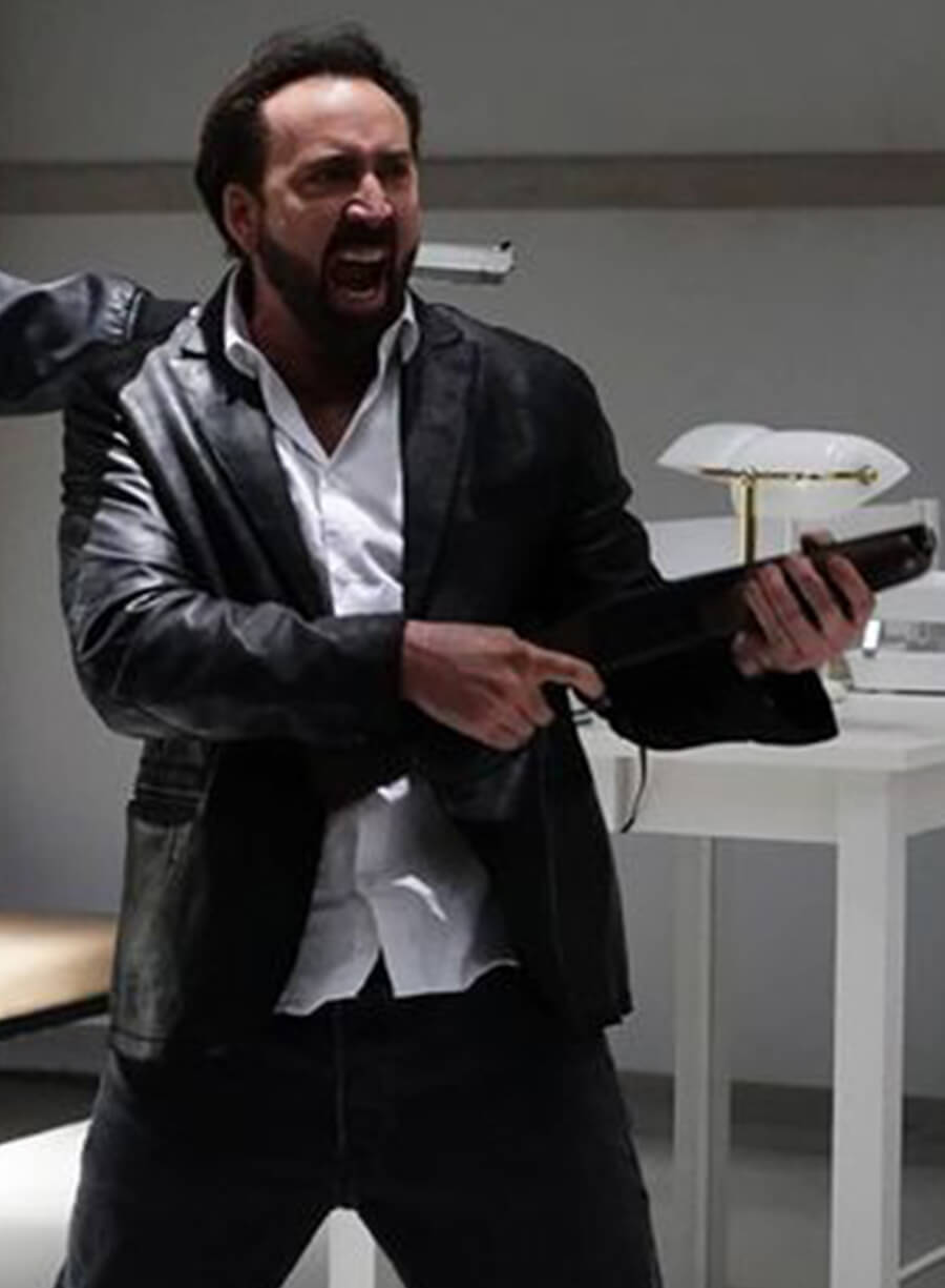 Nicolas Cage Prisoners of the Ghostland Black Leather Blazer