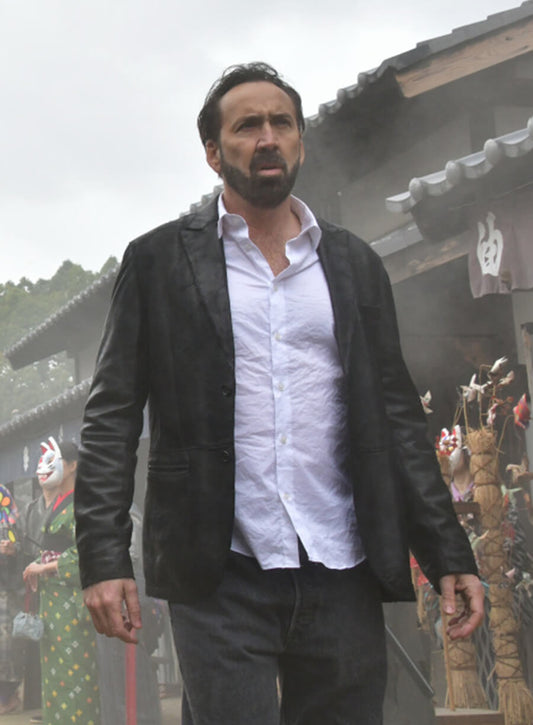 Nicolas Cage Prisoners of the Ghostland Black Leather Blazer