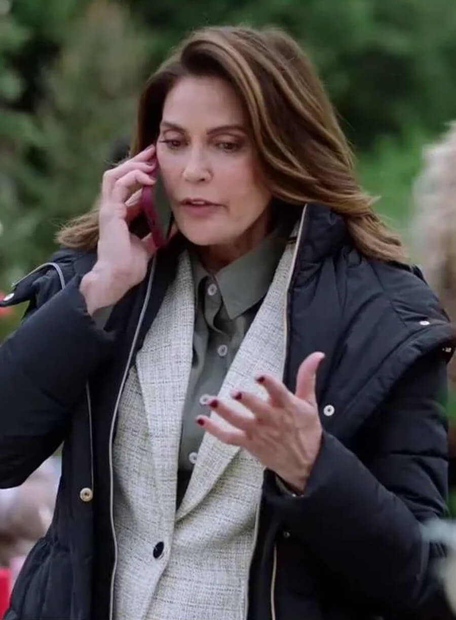 Nora Winters How to Fall in Love by Christmas Black Puffer Jacket