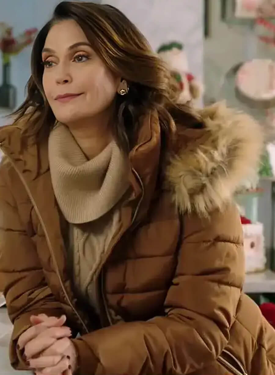 Nora Winters How to Fall in Love by Christmas Brown Puffer Jacket